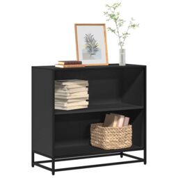 Berkfield Home Book Cabinet Black 80.5x35x76 cm Engineered Wood - thumbnail 1