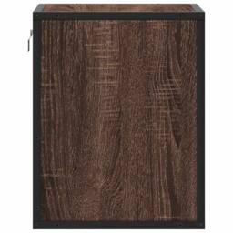 Berkfield Home Durable Wall-mounted Bedside Cabinet Brown Oak 40x31x39.5 cm - thumbnail 6