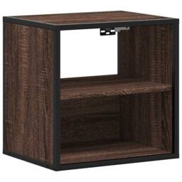 Berkfield Home Durable Wall-mounted Bedside Cabinet Brown Oak 40x31x39.5 cm - thumbnail 3