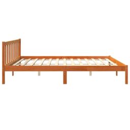 Berkfield Home Bed Frame without Mattress Wax Brown 180x200 cm Super King Solid Wood Pine - thumbnail 5