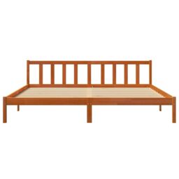Berkfield Home Bed Frame without Mattress Wax Brown 180x200 cm Super King Solid Wood Pine - thumbnail 4