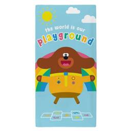 Hey Duggee Playground Beach Towel in Bright Blue