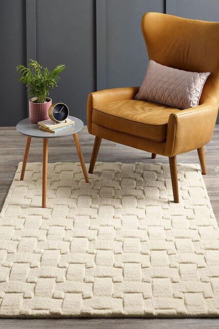 Origin 'Basketweave 3D' Rug in Ivory - Size: 120 cm x 170 cm - image 1