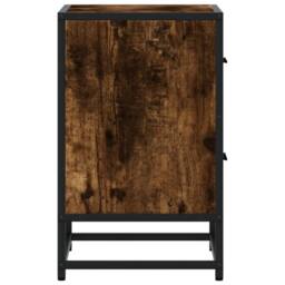 Berkfield Home Decorative Bedside Cabinets 2 pcs Smoked Oak 40x31x50 cm Engineer in Brown - Size: 40 x 31 x 50 cm - thumbnail 7