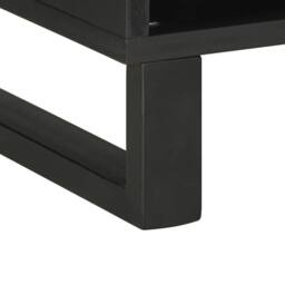 Berkfield Home TV Cabinet Black 100x33x46 cm Solid Wood Mango - Size: 100 x 33 x 46 cm - thumbnail 8