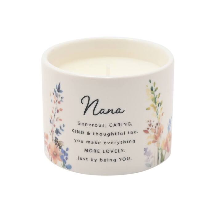 The Cottage Garden Mother's Day Ceramic Candle 100g - Nana in White - image 1