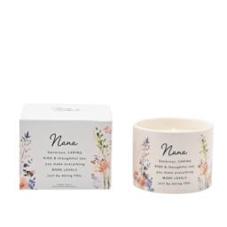 The Cottage Garden Mother's Day Ceramic Candle 100g - Nana in White - thumbnail 3