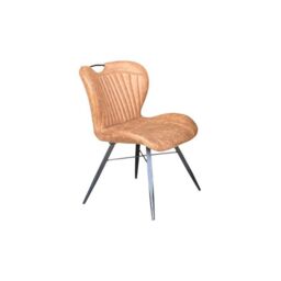 Jaipur Furniture Ltd Dining Fabric Chair with Metal Legs (Set of 2) - Tan/Black - Assembly Required in Brown - thumbnail 2