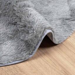 Berkfield Home Shaggy Rug High Pile NAVARRA Light Grey 200x200 cm Polyester - Size: Medium - thumbnail 5