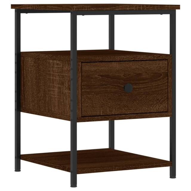 Berkfield Home Durable Bedside Cabinets 2 pcs Brown Oak 40x42x56 cm Engineered Wood - Size: 40 x 42 x 56 cm - image 1