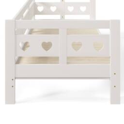 Merax White Wooden Single Bed Wooden Daybed With Pull Out Trundle - thumbnail 4