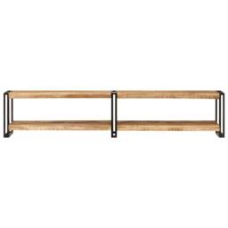 Berkfield Home TV Cabinet 200x30x40 cm Solid Wood Mango in Brown - Size: 200 x 30 x 40 cm - thumbnail 2