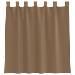 Berkfield Home Voile Curtains with Loops 2 pcs Light Brown 140x140 cm - thumbnail 4