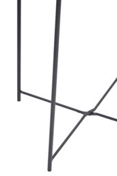 Orsina Modern Design White Metal Round Side Table, Sleek Bedside Table For Bedroom, Functional Livingroom Sidetable in Grey - thumbnail 5