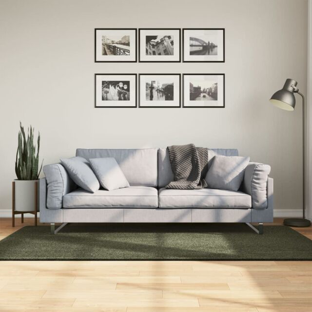 Berkfield Home Rug HUARTE Short Pile Soft & Washable Forest Green 100x200 cm - Size: Medium - image 1