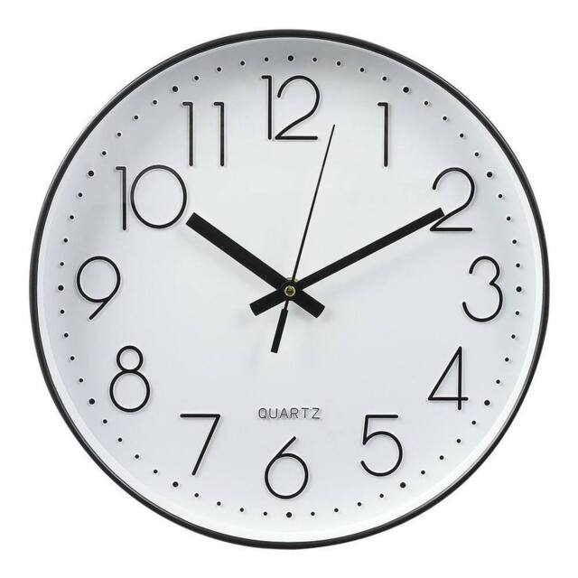 "KORVIXA Wall Clock 12 "" Non-ticking Silent Quartz Clocks in Black - Size: 100 cm x 100 cm" - image 1