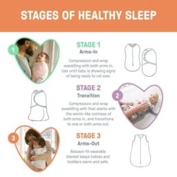 Ingenuity SwaddleMe Muslin Night Sack Sleeper Moss For 3-18 Months in Green - thumbnail 6