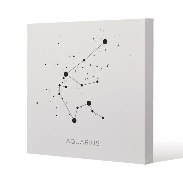 Benjamin Tate Design Star constellation zodiac aquarius (canvas) / 77 x 77 x 4cm in Natural - Size: 77 x 77 x 4 cm - image 1