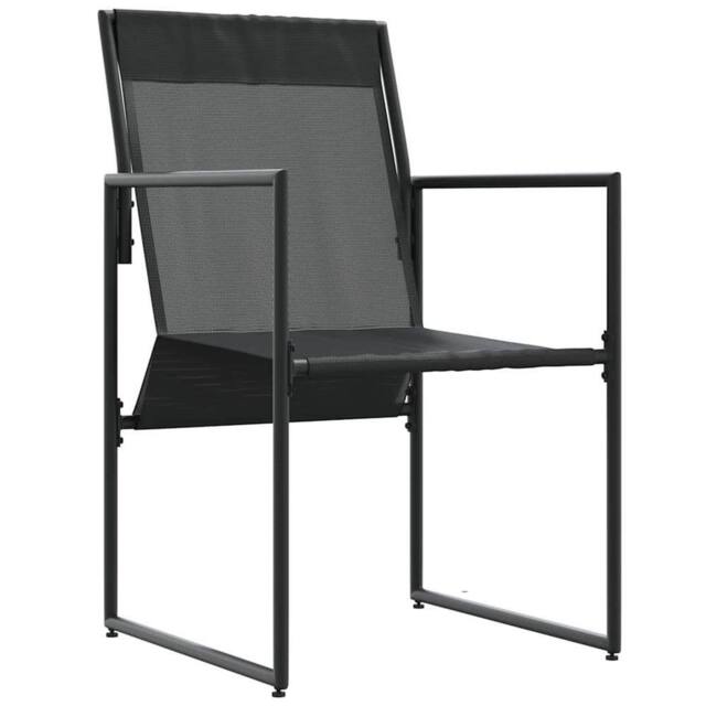 Berkfield Home Garden Chairs with Cushions 4 pcs Black Textilene - image 1