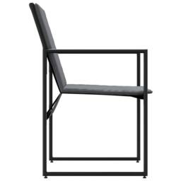 Berkfield Home Garden Chairs with Cushions 4 pcs Black Textilene - thumbnail 9
