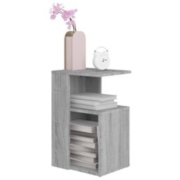 Berkfield Home Side Table Grey Sonoma 36x30x56 cm Engineered Wood - Size: 36 x 30 x 56 cm - thumbnail 5