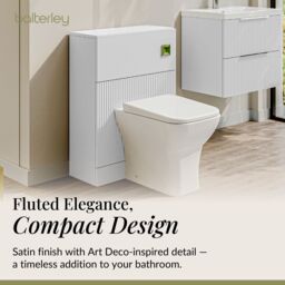 Balterley Fluted 500mm Floor Standing WC Unit - White - thumbnail 4