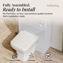 Balterley Fluted 500mm Floor Standing WC Unit - White - thumbnail 2