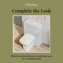 Balterley Fluted 500mm Floor Standing WC Unit - White - thumbnail 7