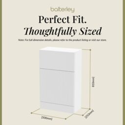 Balterley Fluted 500mm Floor Standing WC Unit - White - thumbnail 5