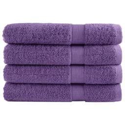 Berkfield Home Premium Sauna Towels SOLUND 4 pcs Purple 80x200 cm 600 gsm - thumbnail 2