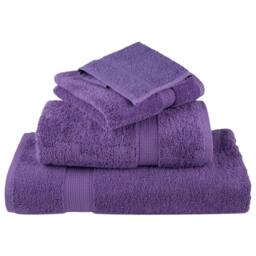 Berkfield Home Premium Sauna Towels SOLUND 4 pcs Purple 80x200 cm 600 gsm - thumbnail 4