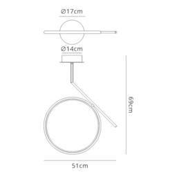 Netlighting Olimpia Ceiling 25W LED 3000K 1875lm IP20 Satin Gold - thumbnail 2