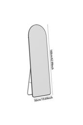 Garden Sanctuary Modern Arched Metal Floor Mirror in Black - thumbnail 7