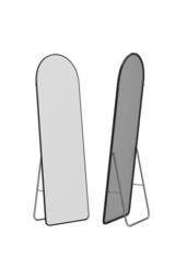 Garden Sanctuary Modern Arched Metal Floor Mirror in Black - thumbnail 6
