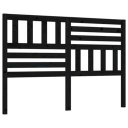 Berkfield Home Beautiful Bed Headboard Black 146x4x100 cm Solid Wood Pine - Size: 146 x 4 x 100 cm - thumbnail 3