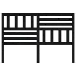 Berkfield Home Beautiful Bed Headboard Black 146x4x100 cm Solid Wood Pine - Size: 146 x 4 x 100 cm - thumbnail 4