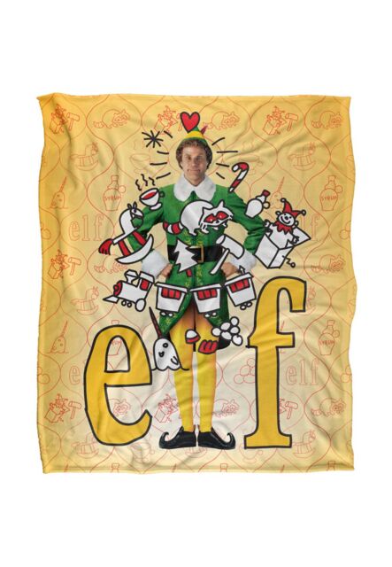 Warner Brothers Elf Silky Touch Super Soft Throw Blanket 152x127cm in White - Size: 152x127 cm - image 1