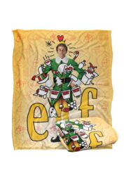 Warner Brothers Elf Silky Touch Super Soft Throw Blanket 152x127cm in White - Size: 152x127 cm - thumbnail 2