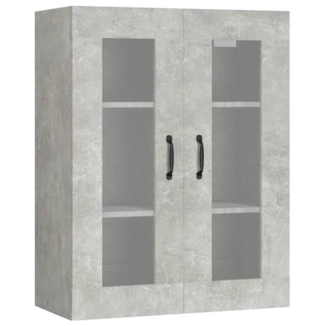 Berkfield Home Hanging Wall Cabinet Concrete Grey 69.5x34x90 cm - image 1