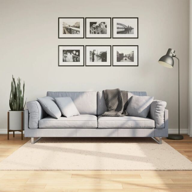 Berkfield Home Rug HUARTE Short Pile Soft & Washable Beige 160x160 cm - Size: Medium - image 1