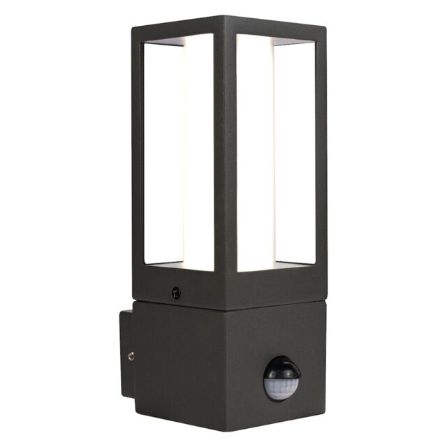 Luceco Azurar Exterior Decorative GU10 Lantern with PIR Motion Sensor in Grey - image 1
