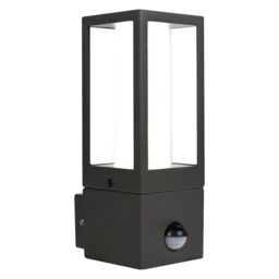 Luceco Azurar Exterior Decorative GU10 Lantern with PIR Motion Sensor in Grey - thumbnail 1