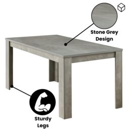 KOSY KOALA Wooden Grey Dining Table Set with 4 Grey Velvet Chairs & 1 Bench - Dining Furniture Set in Brown - thumbnail 9
