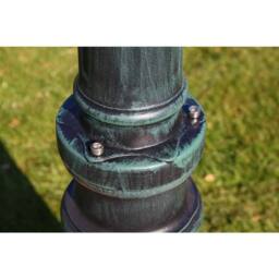 Berkfield Home Decorative Garden Light Post 2-arms 230 cm Dark Green/Black Aluminium in Green - thumbnail 5