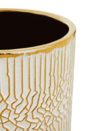 Orsina Honna Small White Gold Ceramic Planter - thumbnail 3
