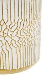 Orsina Honna Small White Gold Ceramic Planter - thumbnail 4
