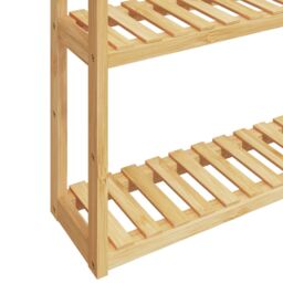 Berkfield Home Bathroom Shelf 3-Tier Wall-mounted 60x15x54 cm Bamboo in Brown - Size: 60 x 15 x 54 cm - thumbnail 6