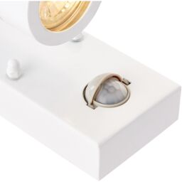 Loops Twin Up & Down IP44 Wall Light with PIR Sensor - 2 x 7W GU10 LED - Gloss White - thumbnail 4