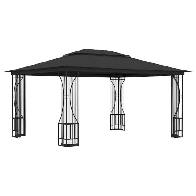 Berkfield Home Gazebo with Nets 300x400x265 cm Anthracite in Black - Size: 300 x 400 x 265 cm - image 1