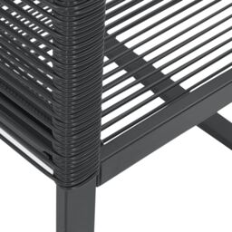 Berkfield Home Garden Chairs 4 pcs Black Poly Rattan - thumbnail 8